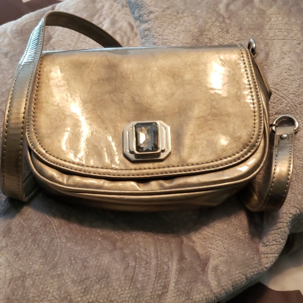 Nine West Silver Purse with Jewel